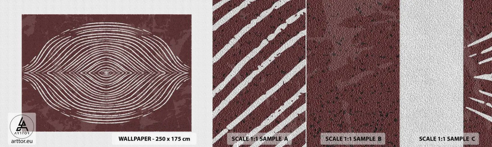 Échantillon de Papier Peint Premium Sand - L'espace parle - Bohème, Vieilli, Morceau - 100x30 cm