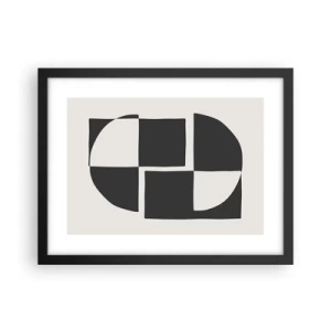 Affiche dans un cadre noir - Poster - Antithèse - Synthèse - 40x30 cm