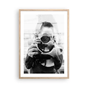 Affiche dans un chêne clair - Poster - Créateur et matériel - 50x70 cm