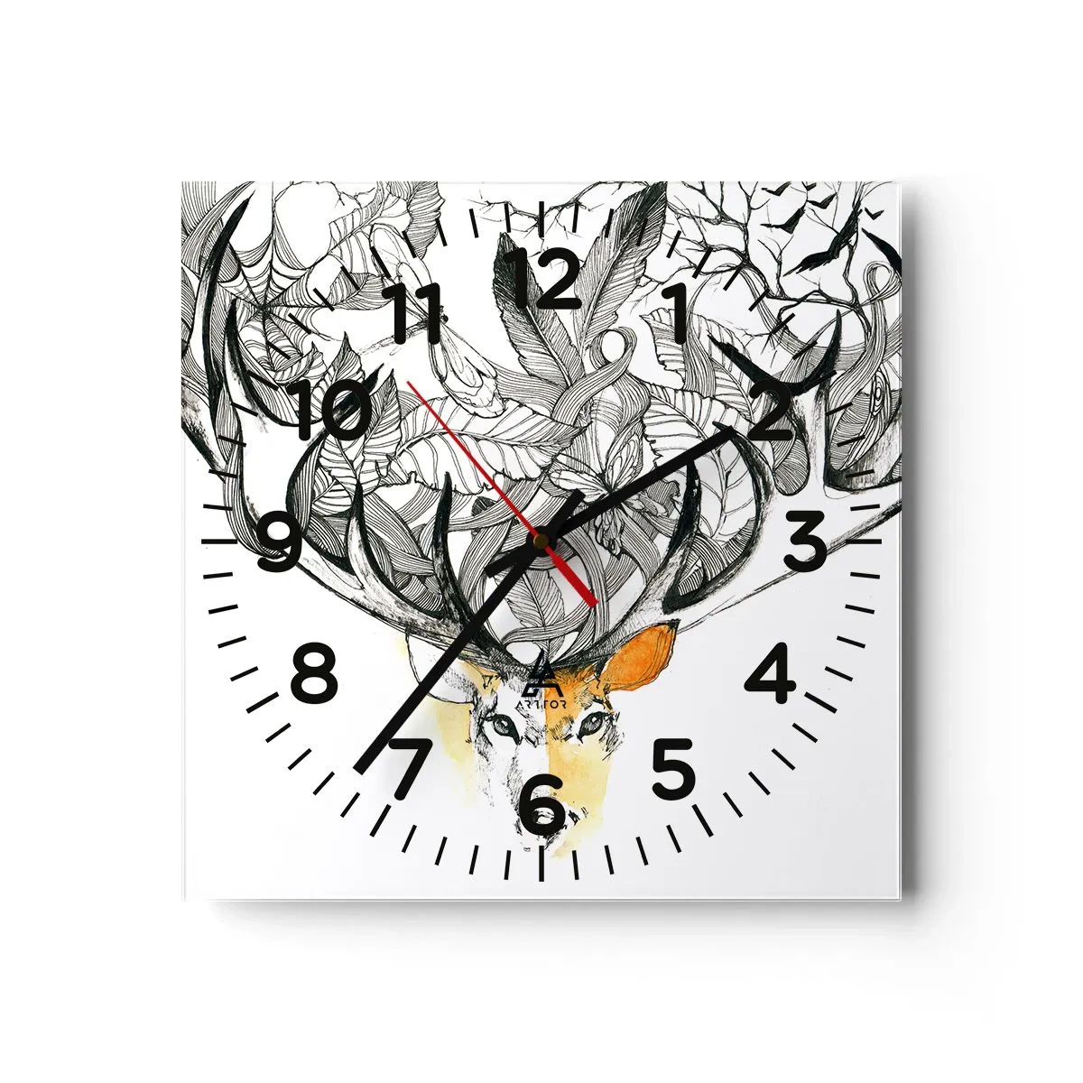 Horloge murale - Pendule murale - Corne d'abondance - 30x30 cm