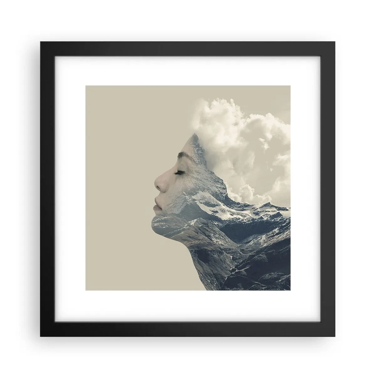 Affiche dans un cadre noir - Poster - La beauté des éléments - 30x30 cm