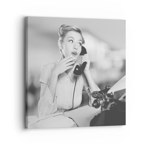 Impression sur toile - Image sur toile - Hello! Ici les années 50 - 30x30 cm