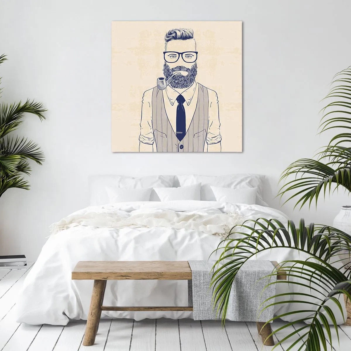 Impression sur toile - Image sur toile - Gai, masculin et à la mode - 40x40 cm