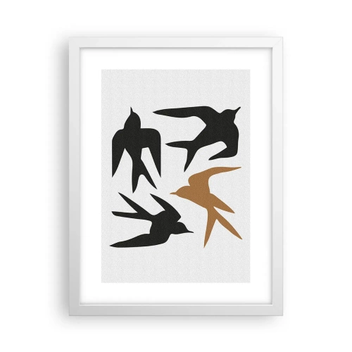 Affiche dans un cadre blanc - Poster - Avaler du plaisir - 30x40 cm