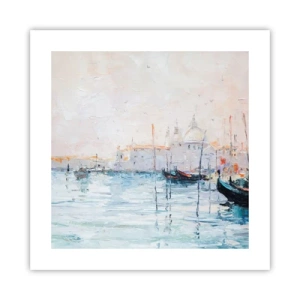 Affiche - Poster - Derrière l'eau, derrière le brouillard - 40x40 cm