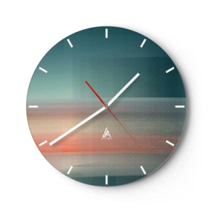 Horloge murale - Pendule murale - Une abstraction floue ressemblant à des vagues de lumière en couleurs - 30x30cm - Résumé : vagues de lumière - Décoration murale moderne pour le salon, la cuisine et la chambre ARTTOR