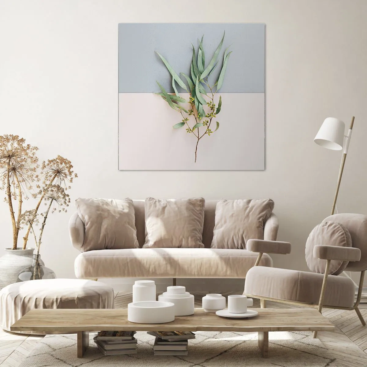 Impression sur toile - Image sur toile - Subtilité pastel - 60x60 cm