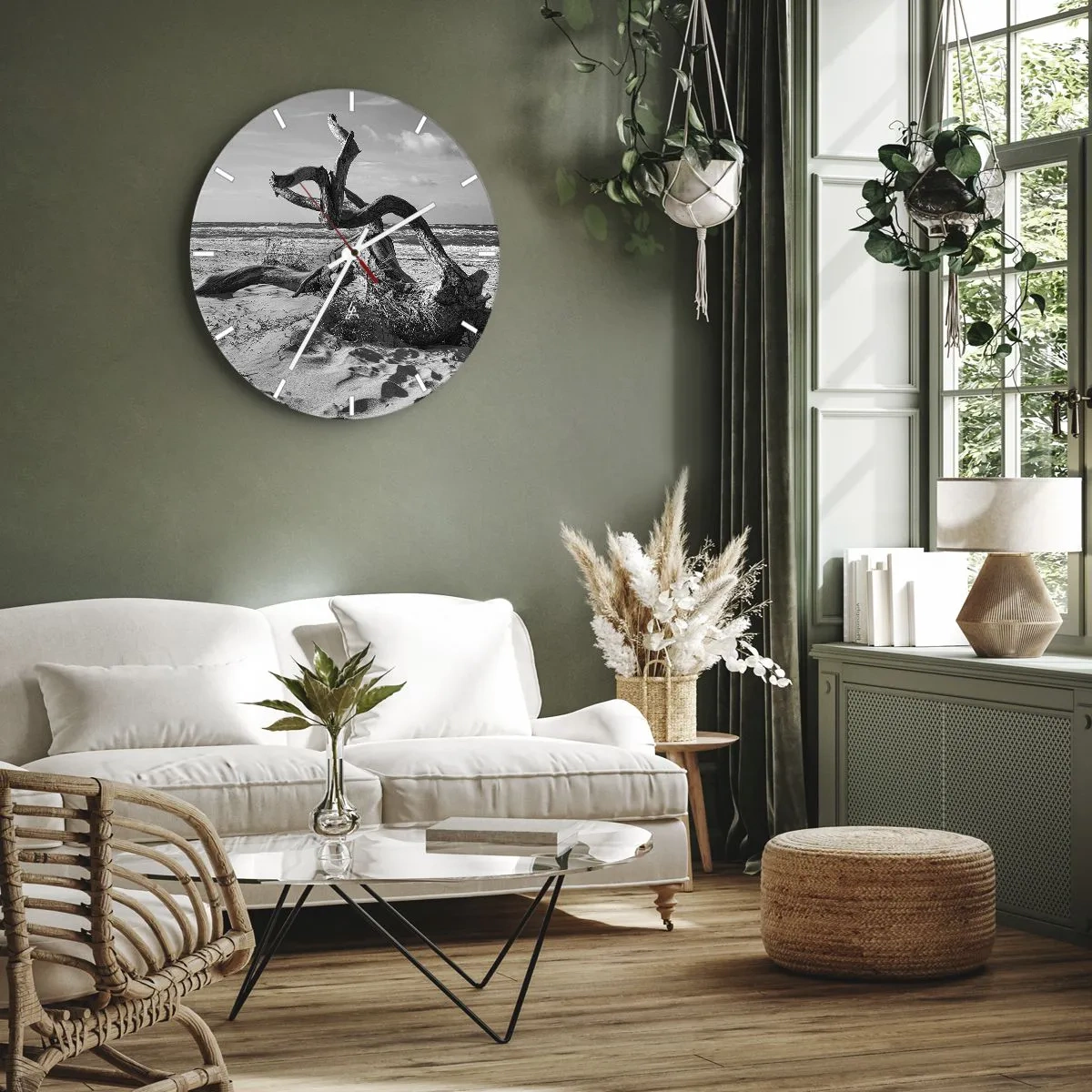 Horloge murale - Pendule murale - Sculpture marine - 40x40 cm