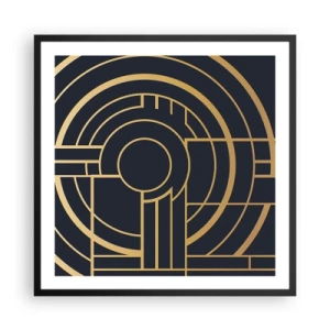 Affiche dans un cadre noir - Poster - Rotation des éléments - 60x60 cm