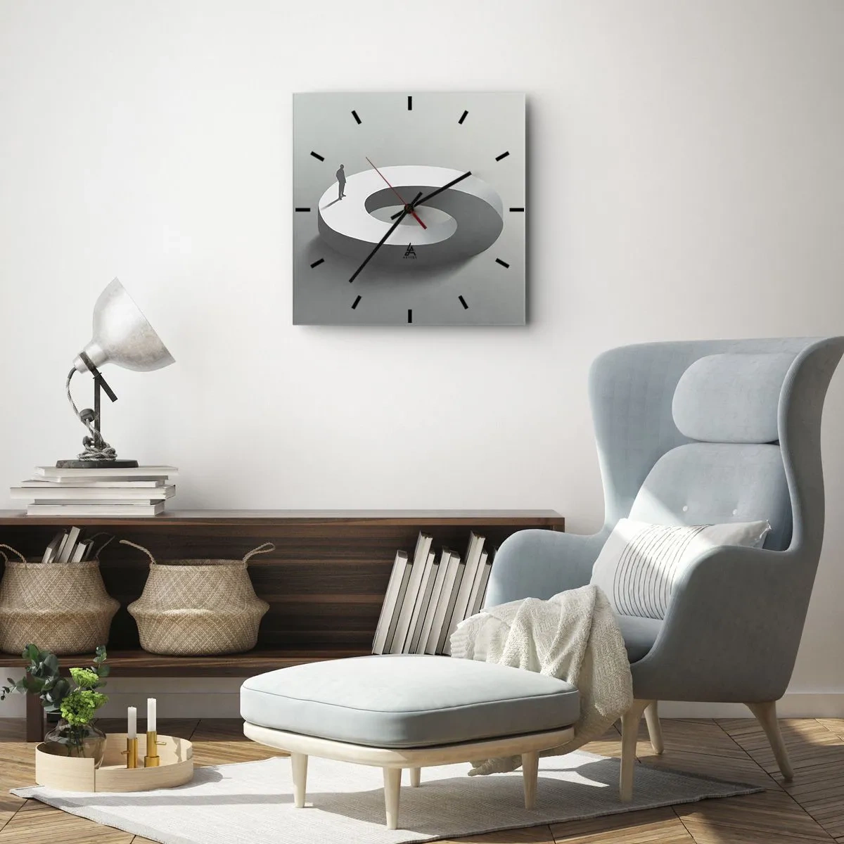 Horloge murale - Pendule murale - Et sois intelligent ici - 30x30 cm