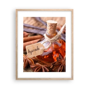 Affiche dans un chêne clair - Poster - Vers l'unité du corps et de l'esprit - 40x50 cm