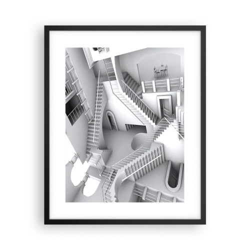 Affiche dans un cadre noir - Poster - Paradoxes spatiaux - 40x50 cm