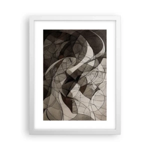 Affiche dans un cadre blanc - Poster - Circulation des couleurs de la terre - 30x40 cm