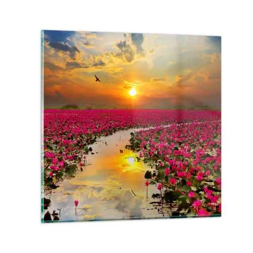 Impression sur verre - Image sur verre - La vie secrète du lac - 30x30 cm