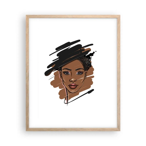 Affiche dans un chêne clair - Poster - Doux comme le chocolat - 40x50 cm