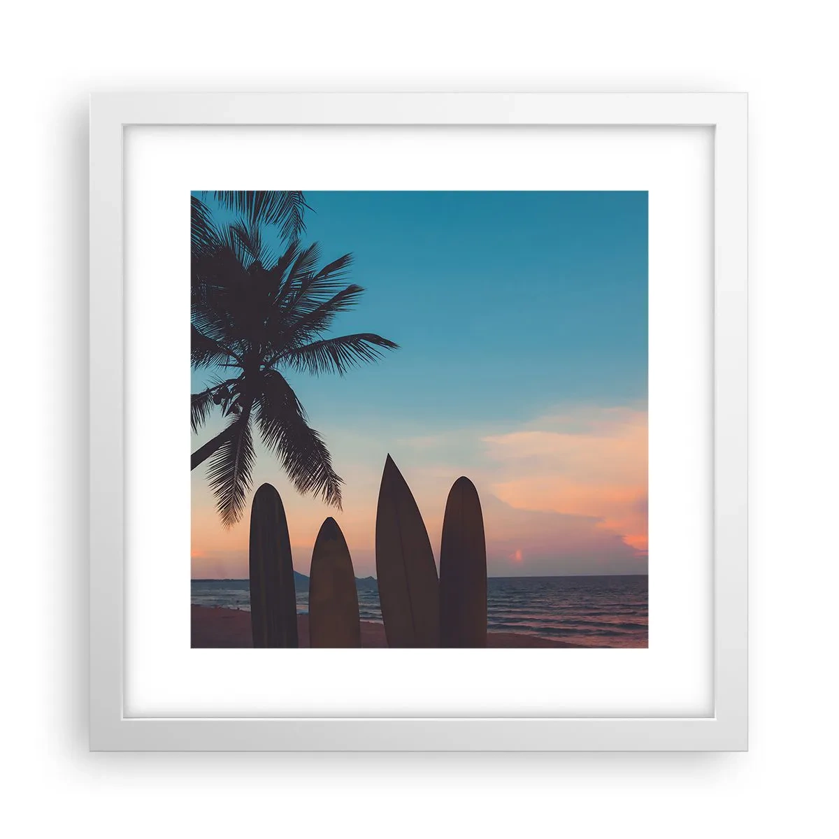 Affiche dans un cadre blanc - Poster - Demain sera amusant aussi - 30x30 cm