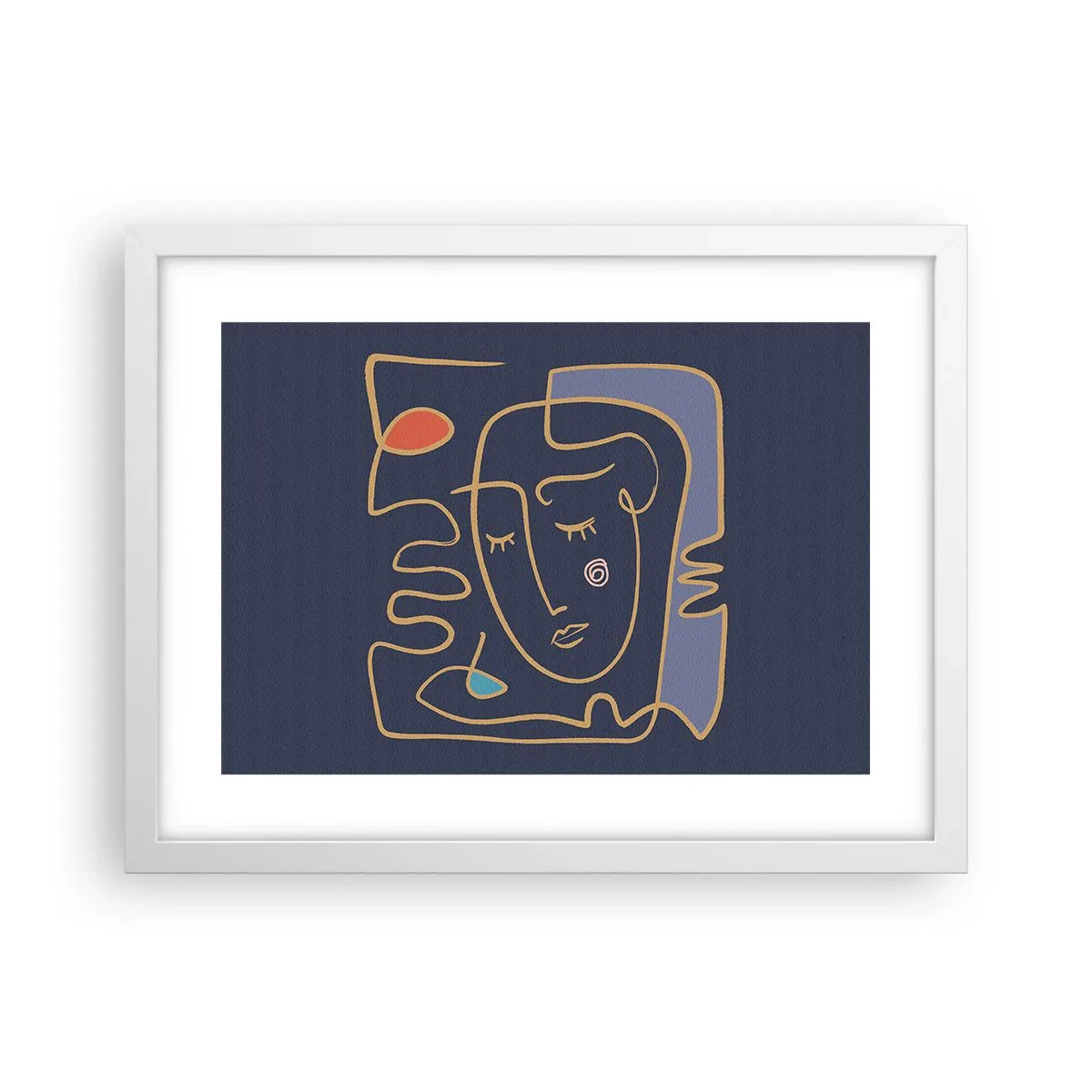 Affiche dans un cadre blanc - Poster - En réflexion - 40x30 cm