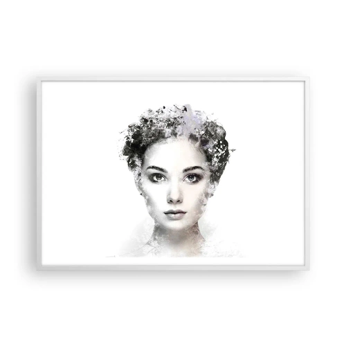 Affiche dans un cadre blanc - Poster - Un portrait extrêmement stylé - 100x70 cm
