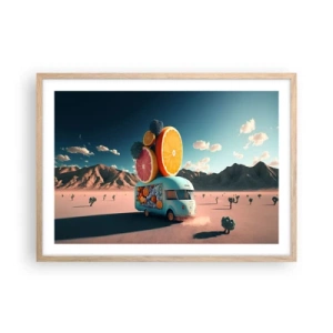 Affiche dans un chêne clair - Poster - Le goût des vacances - 70x50 cm