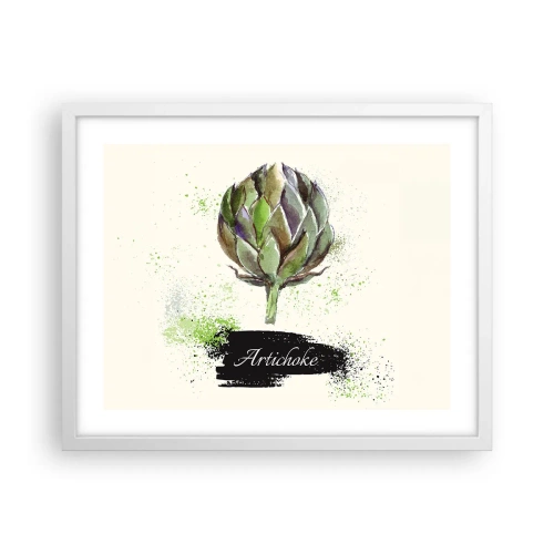 Affiche dans un cadre blanc - Poster - Vive les légumes! - 50x40 cm