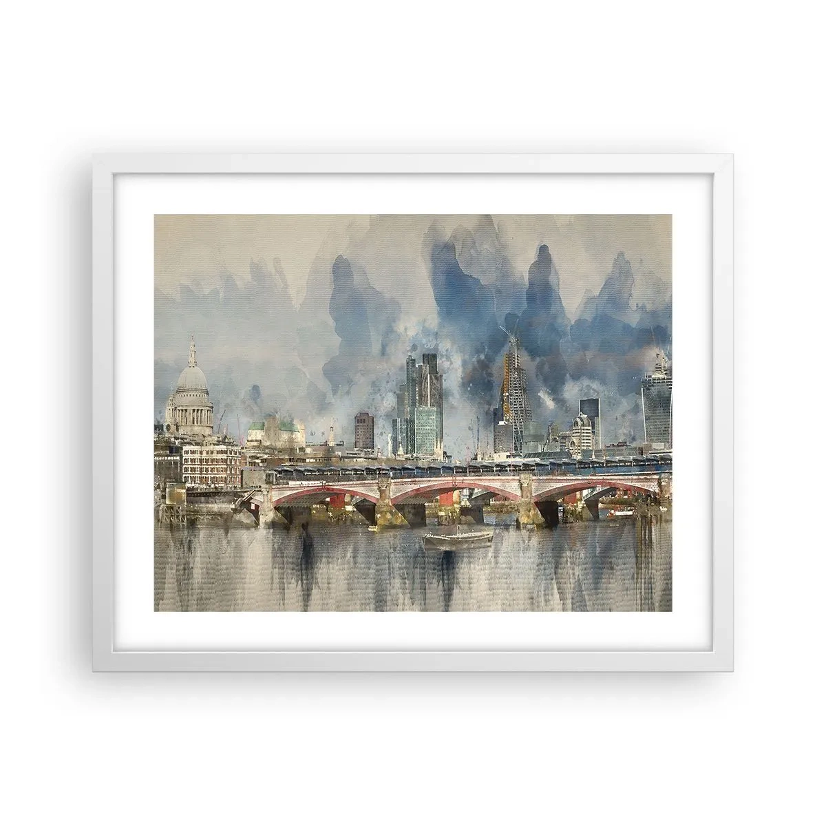 Affiche dans un cadre blanc - Poster - Londres dans toute sa splendeur - 50x40 cm