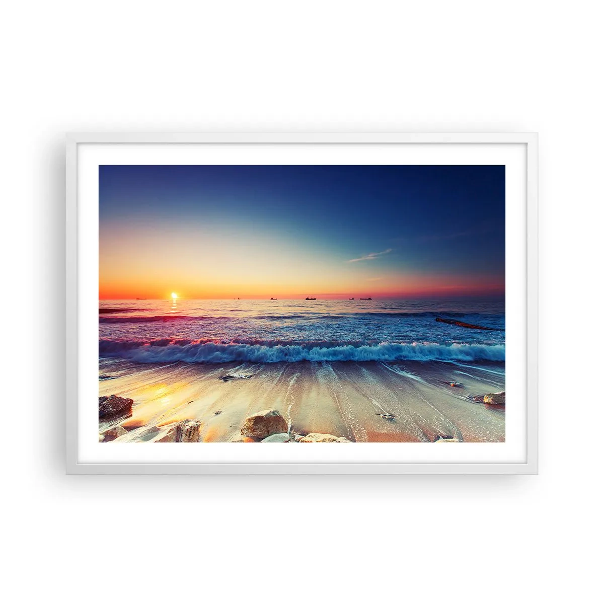 Affiche dans un cadre blanc - Poster - Mais quel horizon ? - 70x50 cm