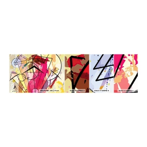 Échantillon De Papier Peint Standard Eco - Explosion - Abstraction, Morceau, Graphique - 100x30 cm