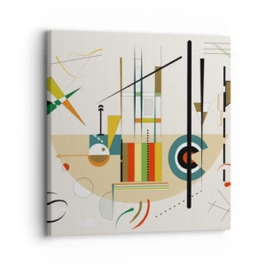 Impression sur toile - Image sur toile - Et le monde s’amuse - 30x30 cm