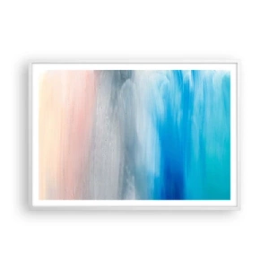 Affiche dans un cadre blanc - Poster - Éléments : air - 100x70 cm