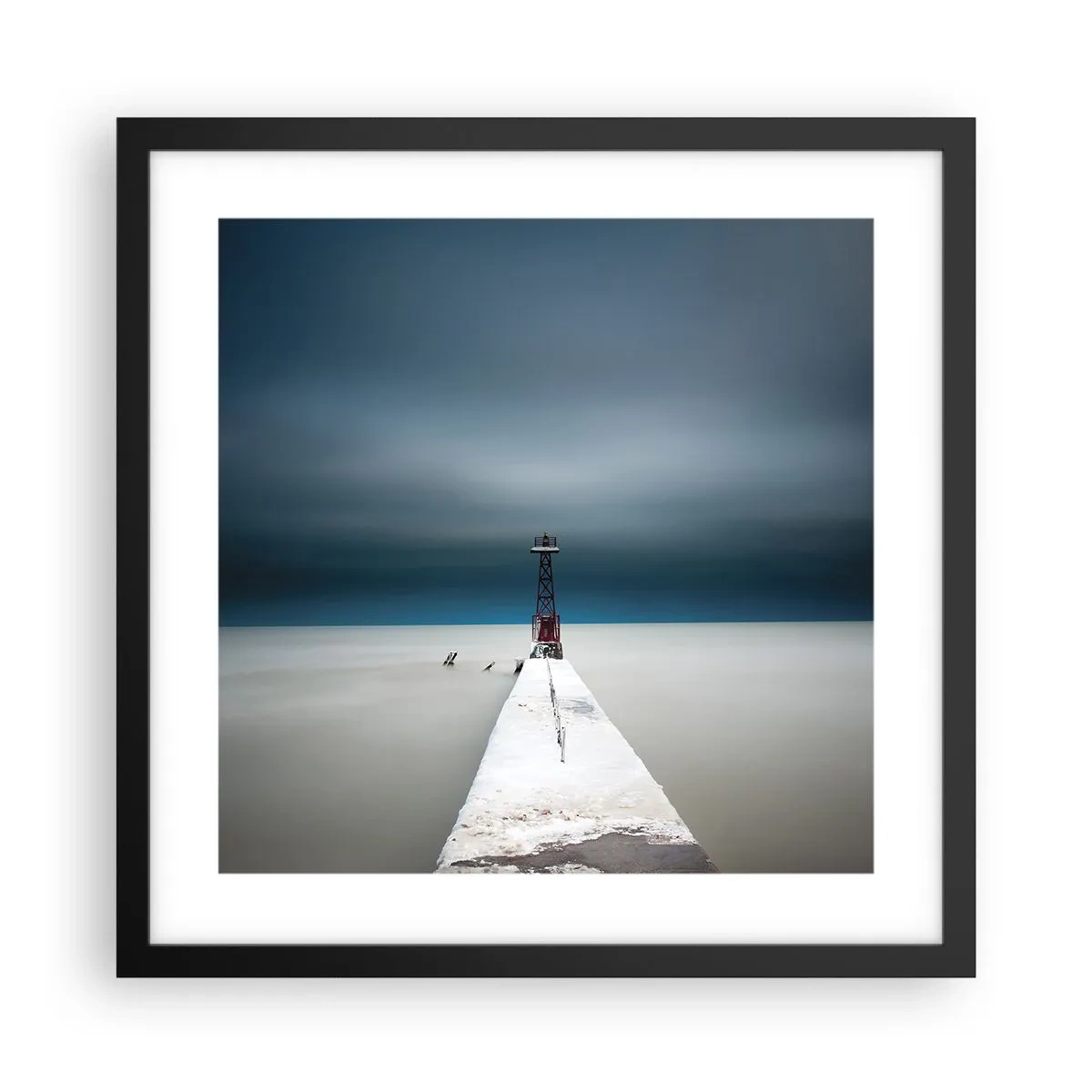 Affiche dans un cadre noir - Poster - À la rencontre de l'immensité - 40x40 cm