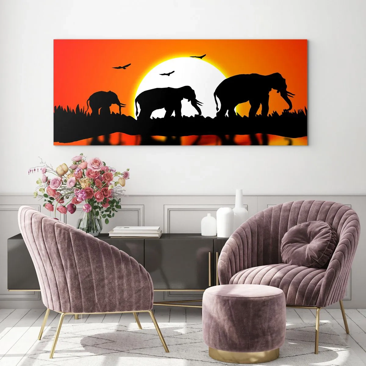 Impression sur verre - Image sur verre - Et le soir pour un petit verre - 100x40 cm