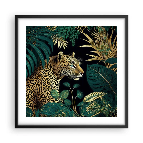 Affiche dans un cadre noir - Poster - Un hôte dans la jungle - 50x50 cm
