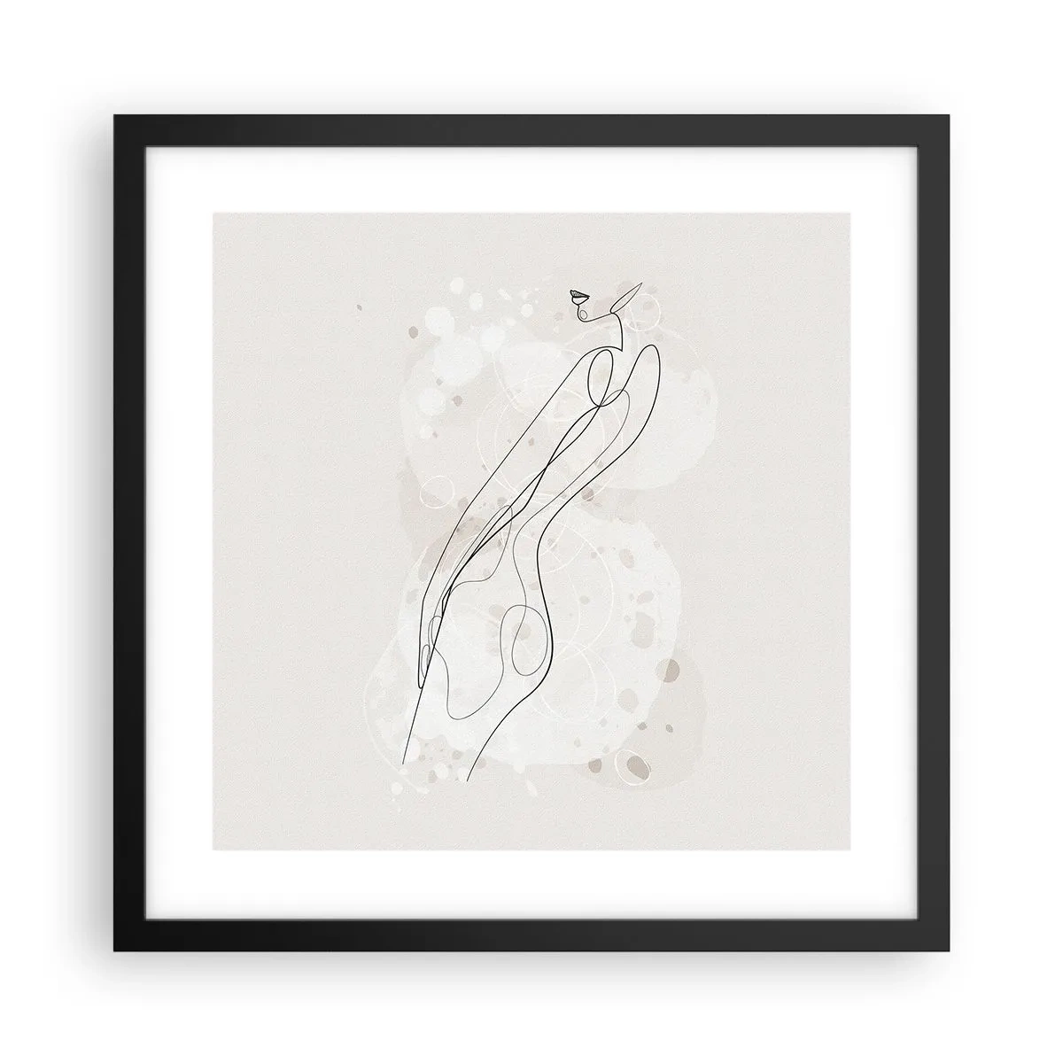 Affiche dans un cadre noir - Poster - Trompe l'oeil - 40x40 cm