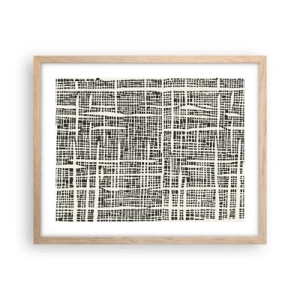 Affiche dans un chêne clair - Poster - Composition tissée - 50x40 cm