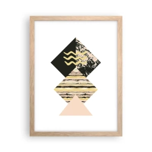 Affiche dans un chêne clair - Poster - Pas si simple - 30x40 cm