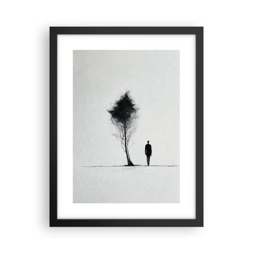 Affiche dans un cadre noir - Poster - Nous errons tous - 30x40 cm