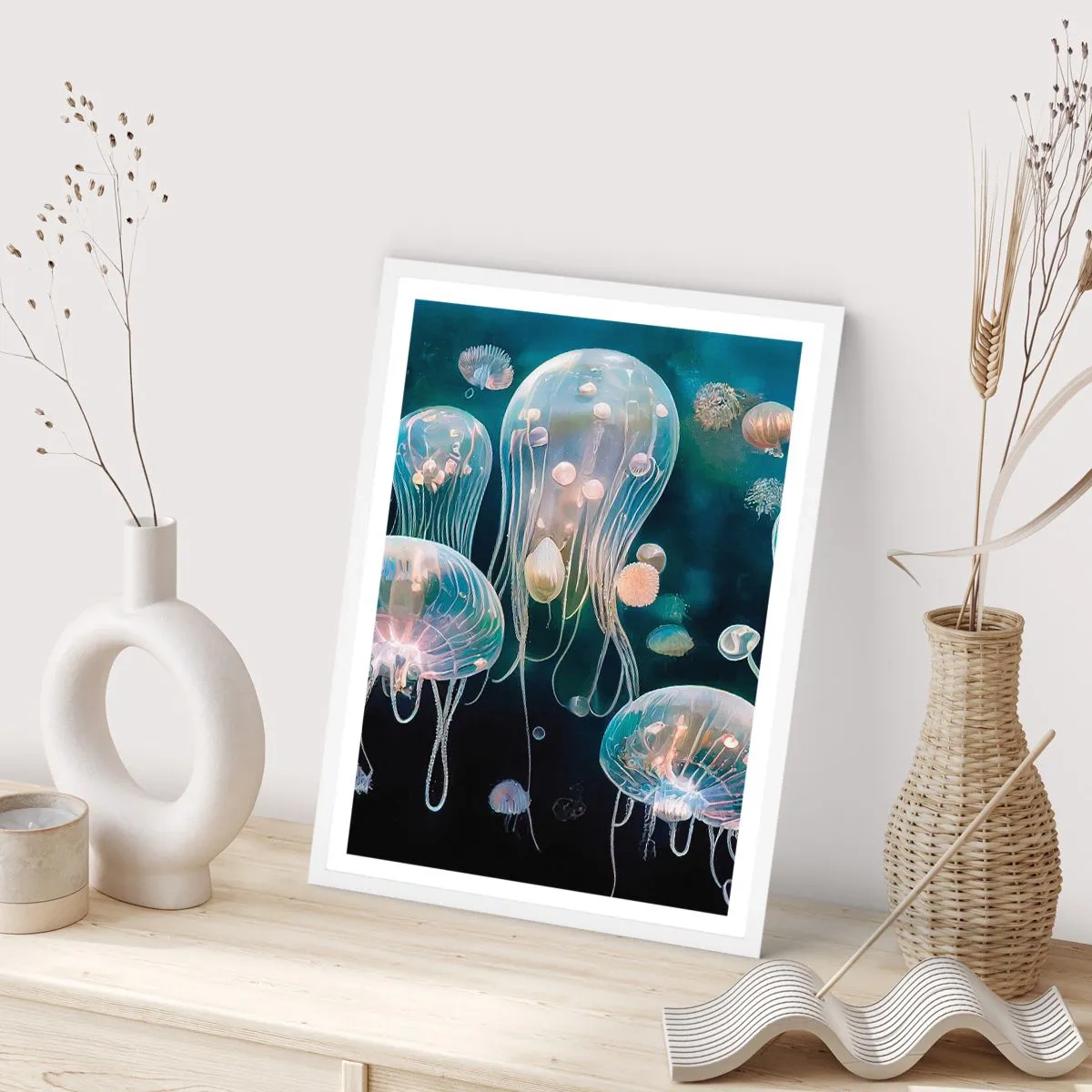 Affiche dans un cadre blanc - Poster - Ballon sous-marin - 61x91 cm