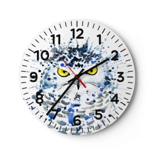 Horloge murale - Pendule murale - Droit dans les yeux - 30x30 cm