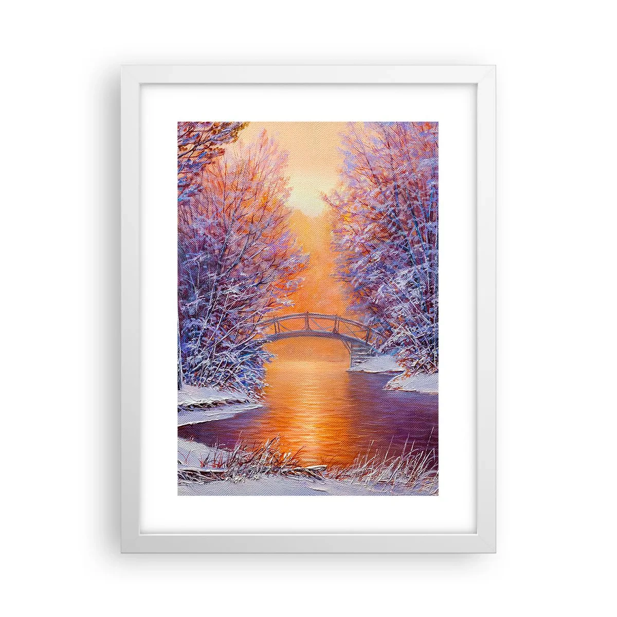 Affiche dans un cadre blanc - Poster - On se rencontre ici - 30x40 cm