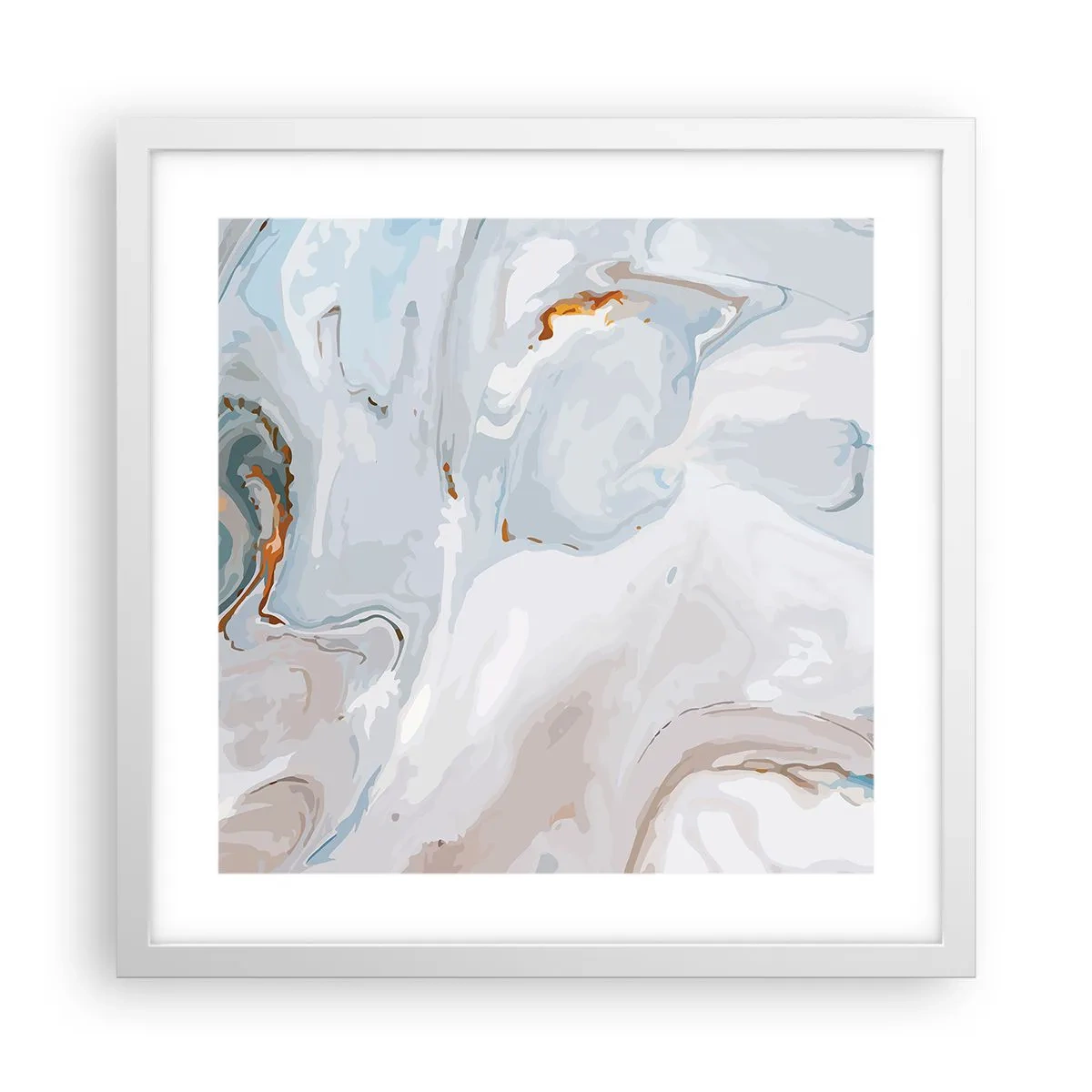 Affiche dans un cadre blanc - Poster - Blanc surélevé - 40x40 cm