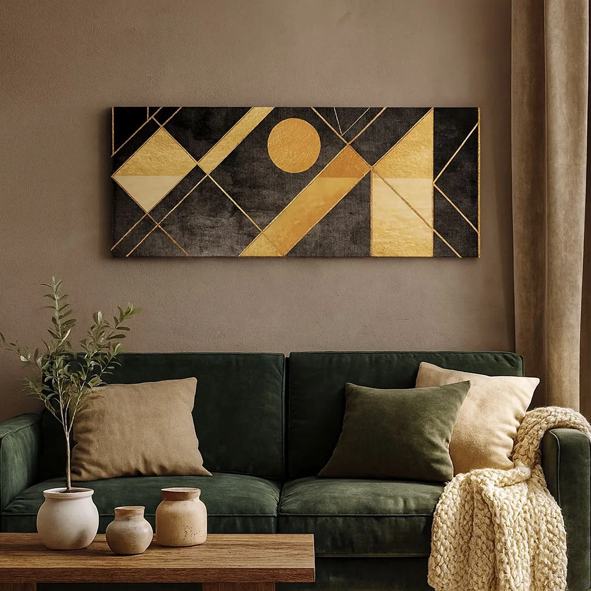 Impression sur toile - Image sur toile - Soleil du désert - 100x40 cm