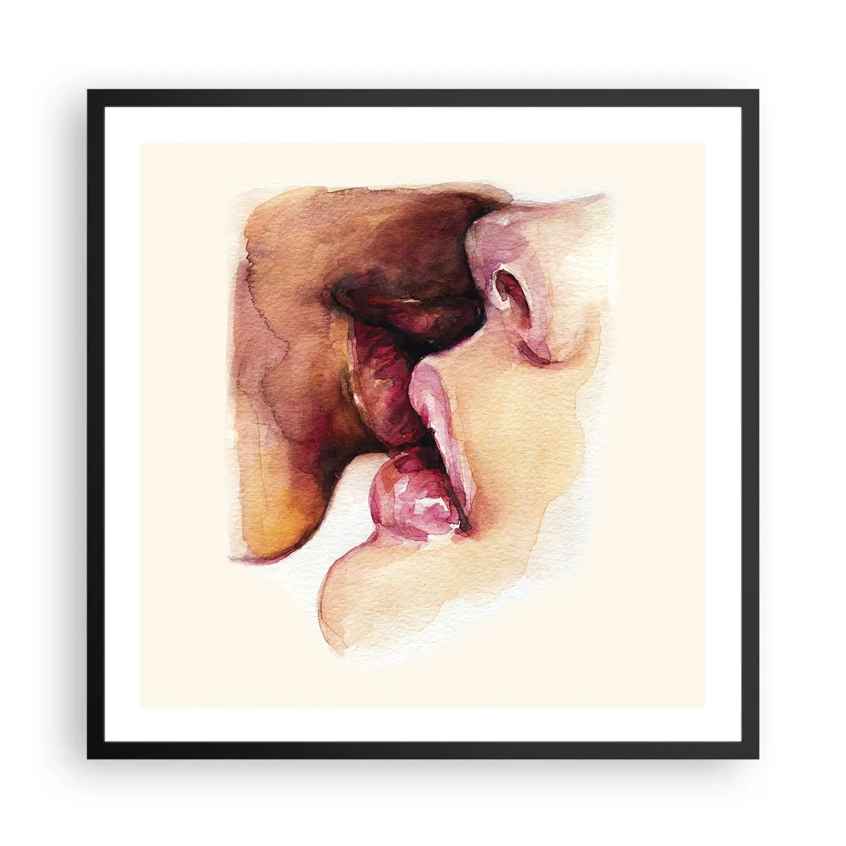 Affiche dans un cadre noir - Poster - Comme le jour et la nuit, la terre et le ciel - 60x60 cm