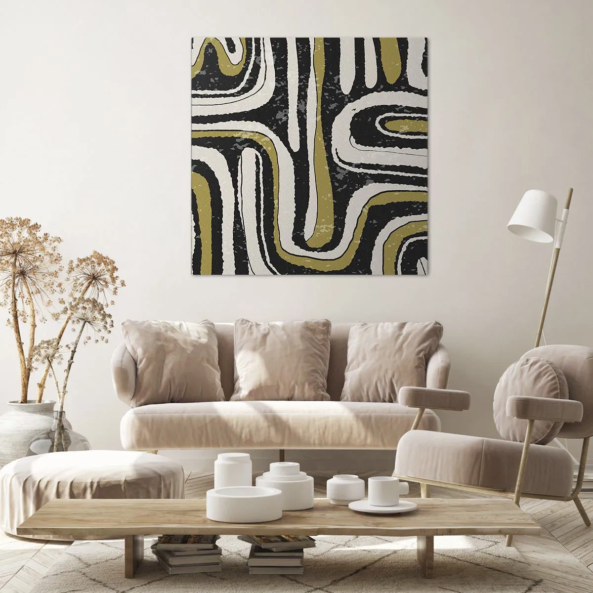 Impression sur toile - Image sur toile - Composition : routes et ruelles - 40x40 cm