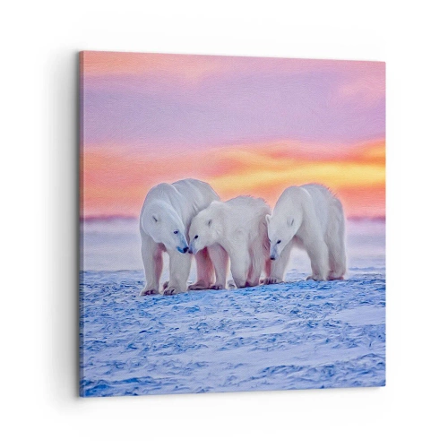 Impression sur toile - Image sur toile - La chaleur familiale suffit - 60x60 cm