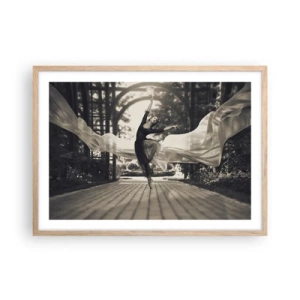 Affiche dans un chêne clair - Poster - La danse de l'esprit jardin - 70x50 cm