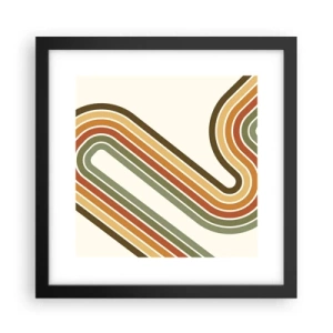 Affiche dans un cadre noir - Poster - En zig zag vers le but - 30x30 cm