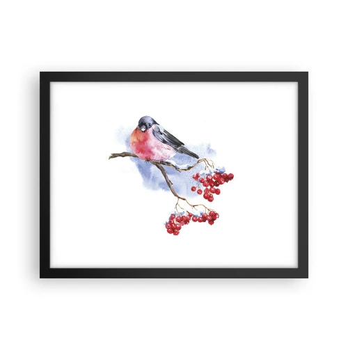 Affiche dans un cadre noir - Poster - L'hiver en couleurs - 40x30 cm