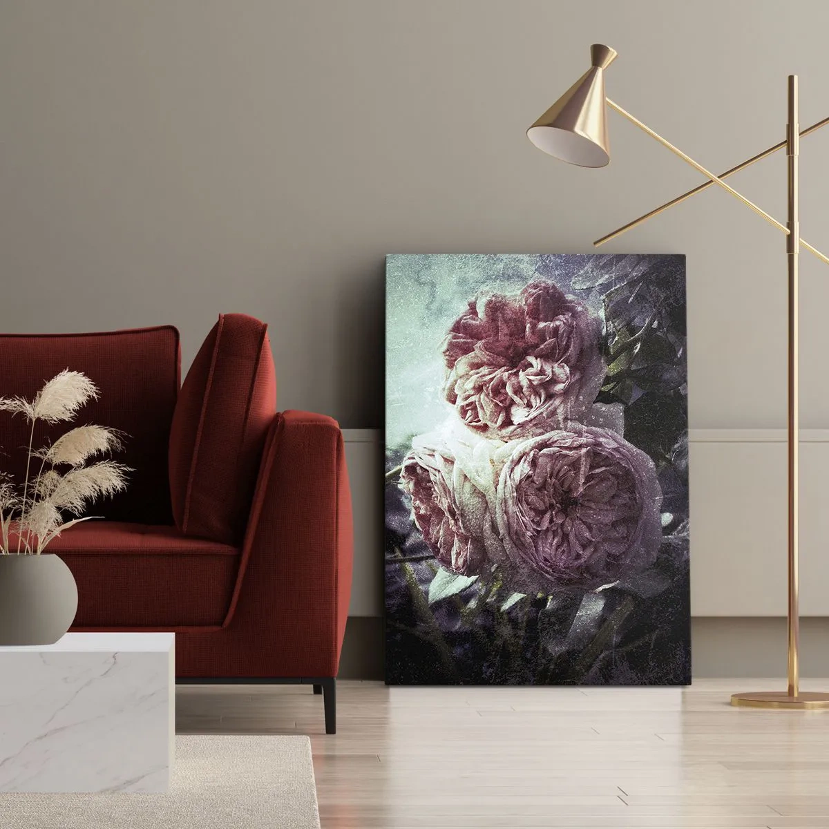 Impression sur toile - Image sur toile - Dans une ambiance romantique - 45x80 cm