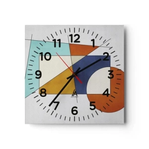 Horloge murale - Pendule murale - Abstraction : plaisir moderniste - 40x40 cm
