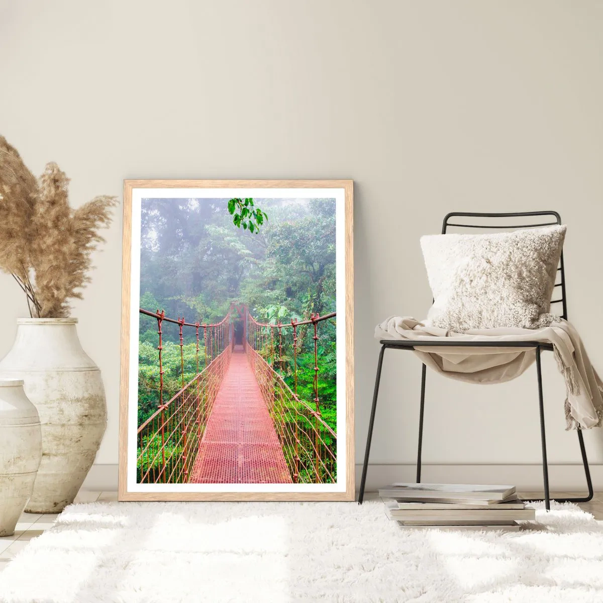 Affiche dans un chêne clair - Poster - Suspendu sur les couronnes - 40x50 cm